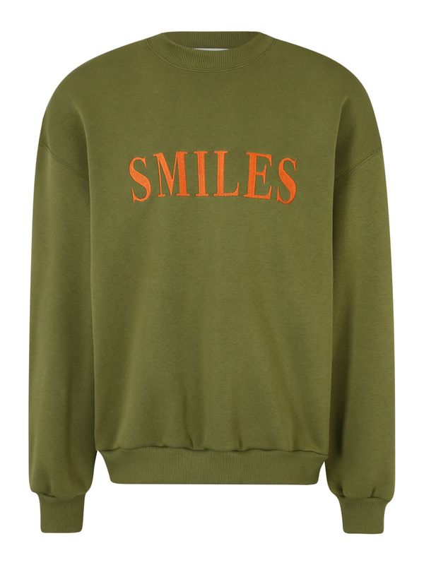 Smiles Smiles Sweater majica 'Jay'  maslinasta / koraljna