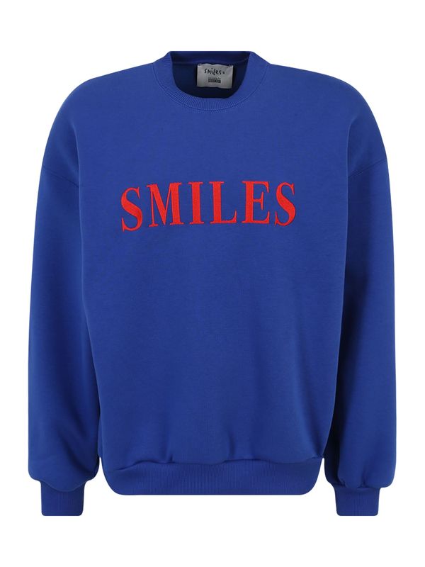 Smiles Smiles Sweater majica 'Jay'  plava / crvena