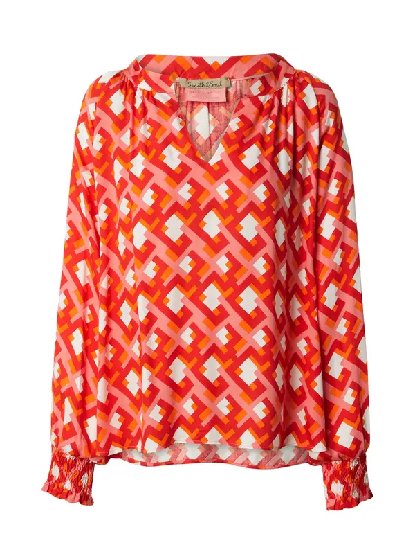 Smith&Soul Smith&Soul Bluza  narančasta / roza / crvena / bijela