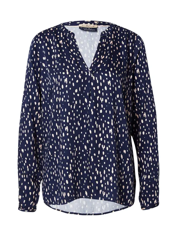 Smith&Soul Smith&Soul Bluza 'Vince'  ecru/prljavo bijela / morsko plava