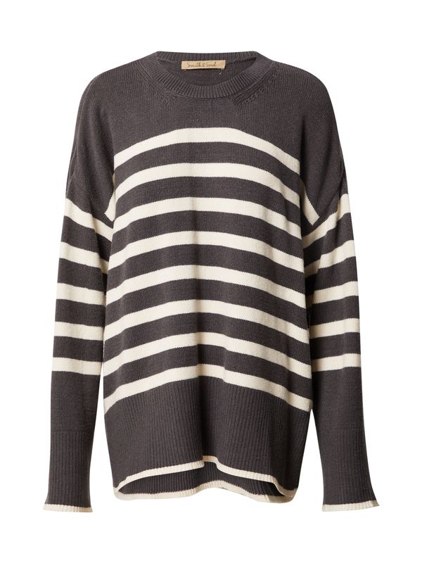 Smith&Soul Smith&Soul Pulover  antracit siva / prljavo bijela