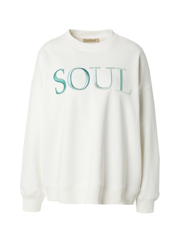 Smith&Soul Smith&Soul Sweater majica  menta / prljavo bijela