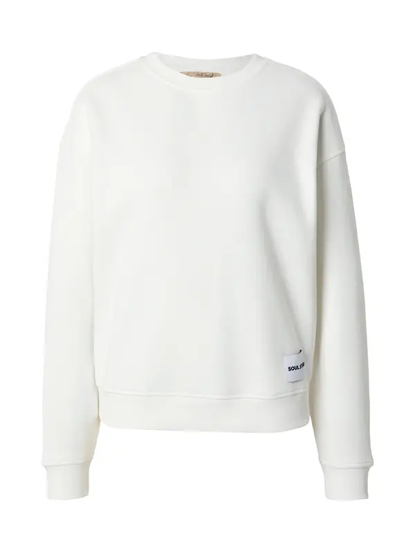 Smith&Soul Smith&Soul Sweater majica 'Soul Studio'  crna / bijela