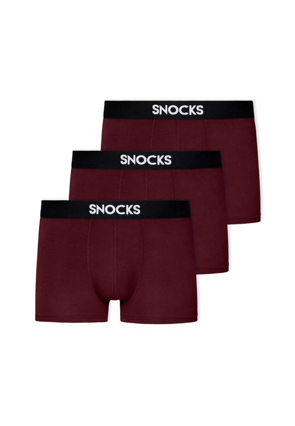 SNOCKS SNOCKS Bokserice  burgund / crna / bijela