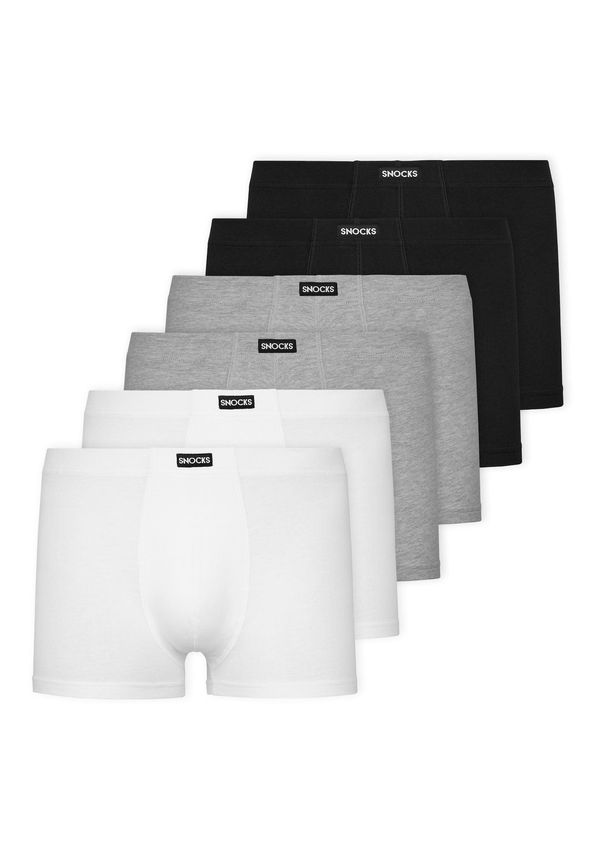 SNOCKS SNOCKS Bokserice  siva / crna / bijela