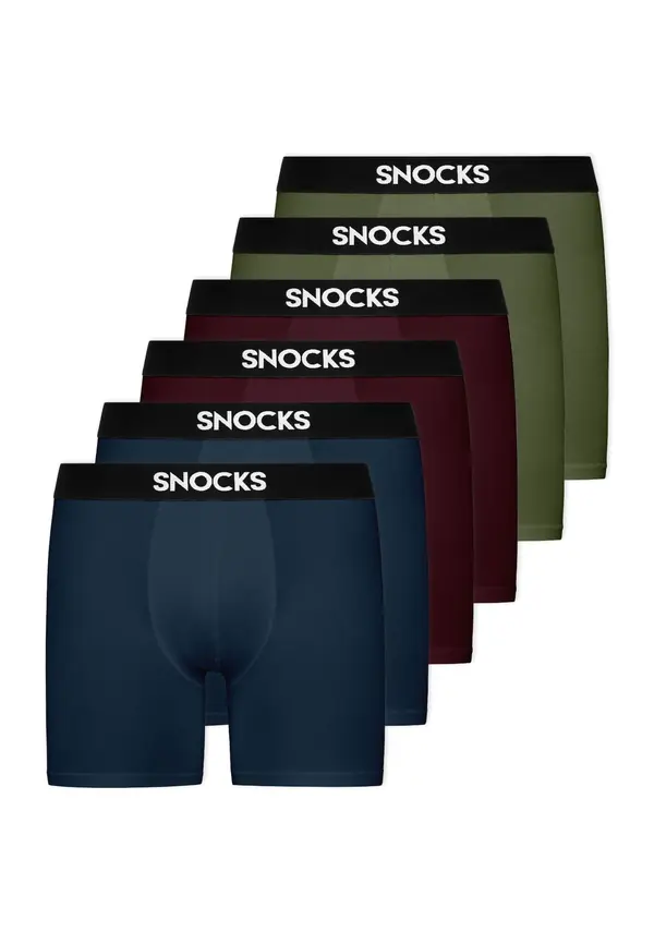 SNOCKS SNOCKS Bokserice  tamno plava / maslinasta / burgund / crna / bijela