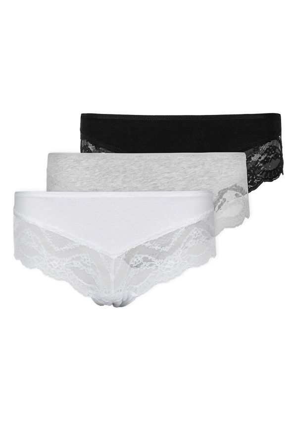 SNOCKS SNOCKS Slip  siva melange / crna / bijela