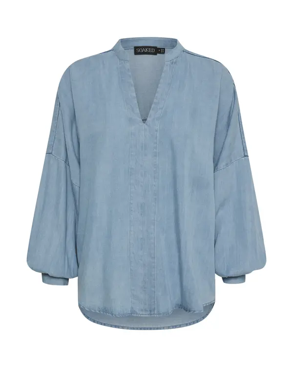 SOAKED IN LUXURY SOAKED IN LUXURY Bluza 'Friday'  sivkasto plava