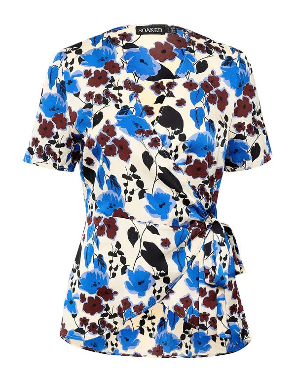 SOAKED IN LUXURY SOAKED IN LUXURY Bluza 'Karven'  bež / plava / smeđa / crna