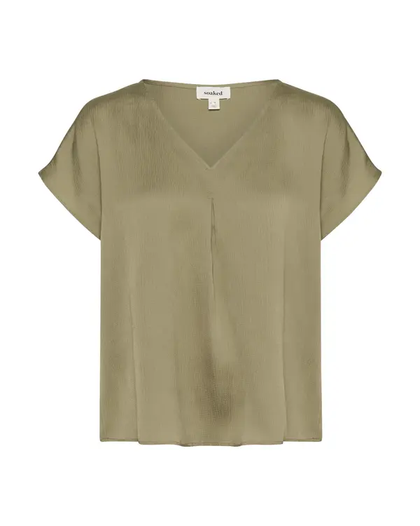 SOAKED IN LUXURY SOAKED IN LUXURY Bluza 'Loana'  sivkasto zelena