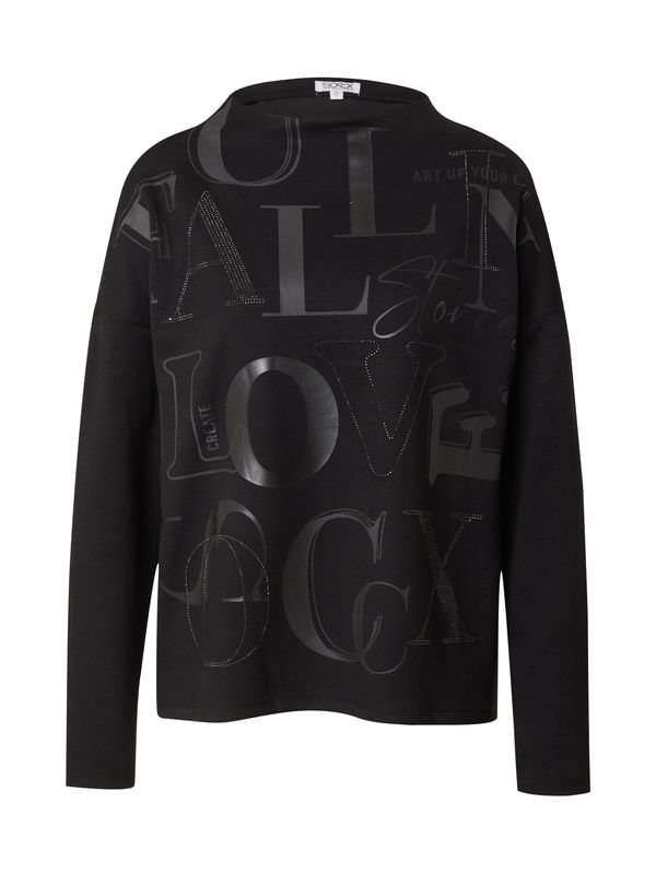 Soccx Soccx Sweater majica  crna / srebro