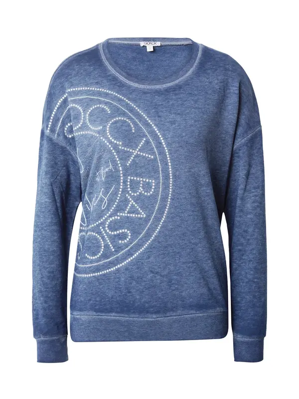 Soccx Soccx Sweater majica  plava melange / srebro / bijela