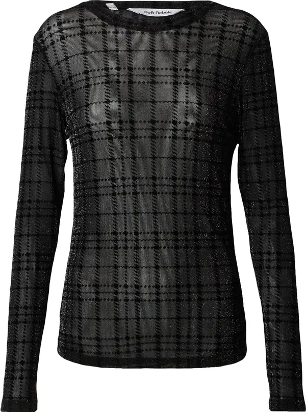 Soft Rebels Soft Rebels Bluza 'Talasi'  crna / srebro