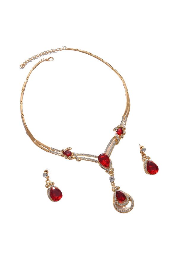 SOHI SOHI Komplet nakita 'Blakely'  zlatna / crvena