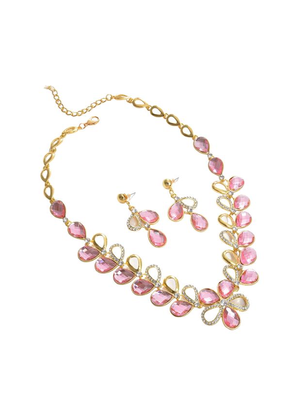 SOHI SOHI Komplet nakita 'Luisa'  zlatna / roza / prozirna