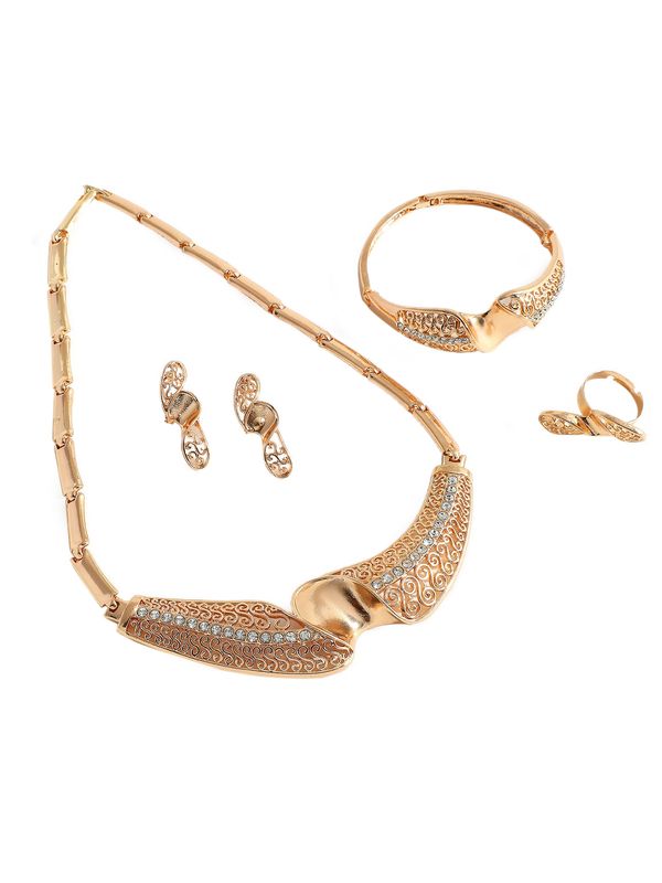 SOHI SOHI Komplet nakita 'Sajjan'  zlatna / prozirna