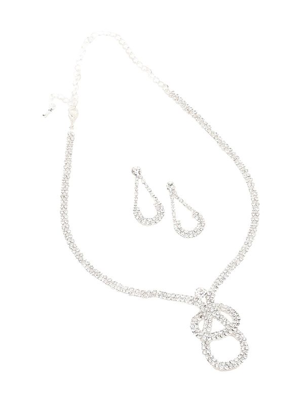 SOHI SOHI Komplet nakita 'Satish'  srebro / prozirna