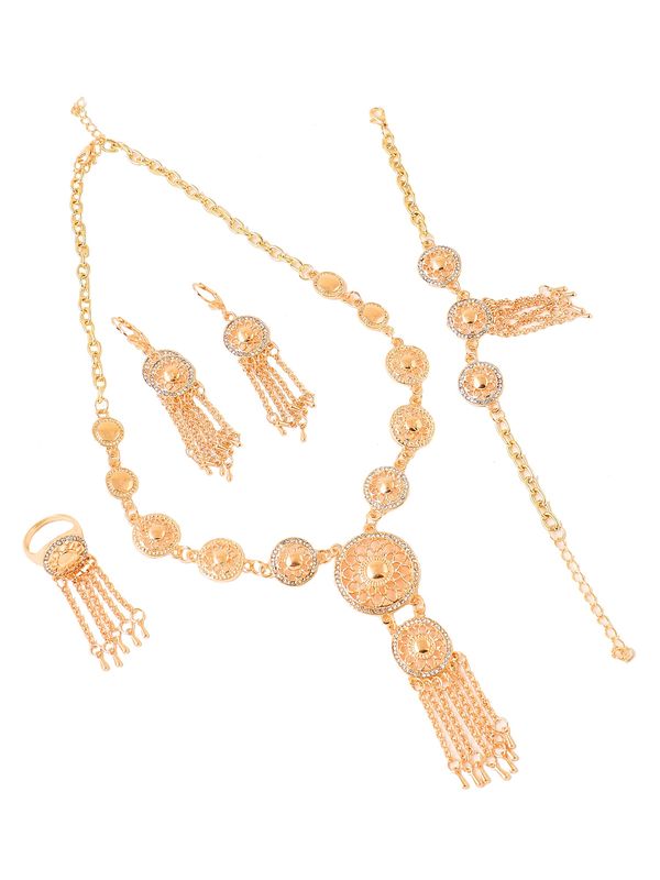 SOHI SOHI Komplet nakita 'Sudhir'  zlatna / prozirna