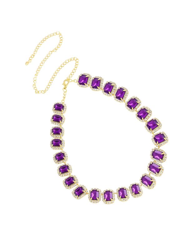 SOHI SOHI Lančić 'Lysandra'  zlatna / ljubičasta