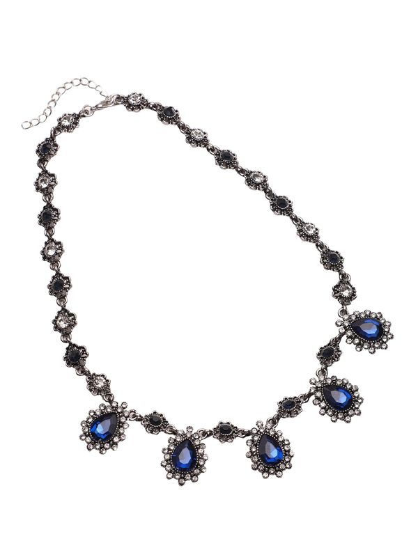 SOHI SOHI Lančić 'Malti'  kobalt plava / crna / srebro / bijela