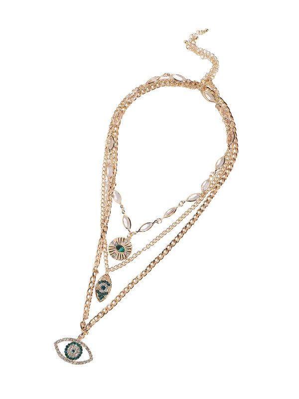 SOHI SOHI Lančić ' Minty '  tirkiz / zlatna