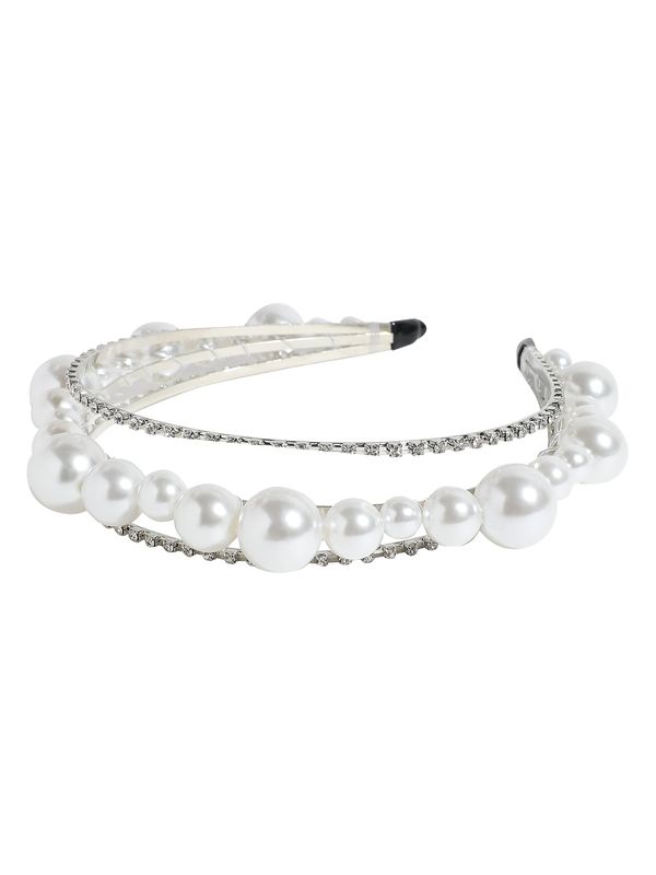 SOHI SOHI Nakit za kosu 'Jhumki'  srebro / biserno bijela