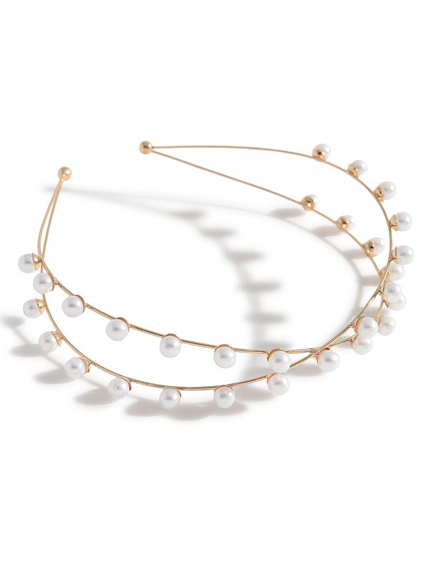SOHI SOHI Nakit za kosu ' Rajna '  zlatna / biserno bijela