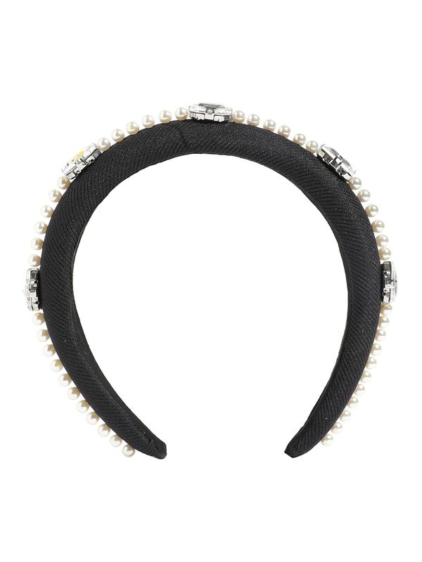 SOHI SOHI Nakit za kosu 'Samina'  crna / srebro / biserno bijela