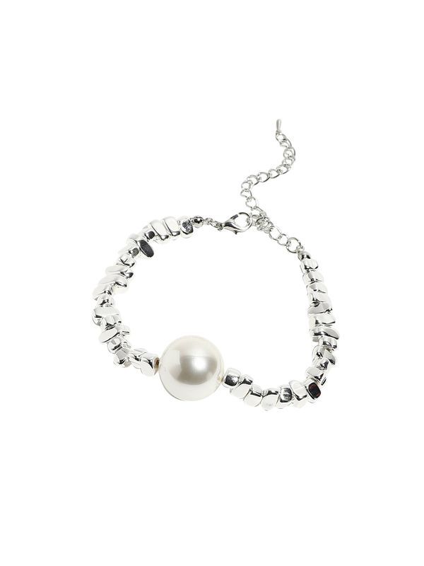 SOHI SOHI Narukvica ' Delilah '  srebro / biserno bijela