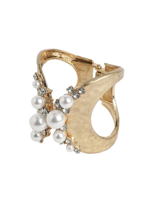 SOHI SOHI Narukvica 'Harjit'  zlatna / srebro / bijela