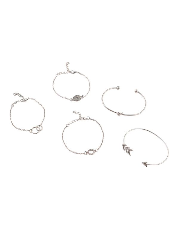 SOHI SOHI Narukvica 'Rosanna'  srebro / prozirna