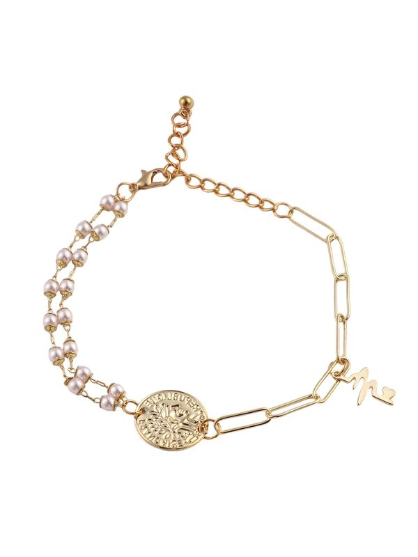 SOHI SOHI Narukvica 'Shaylyn'  zlatna / biserno bijela