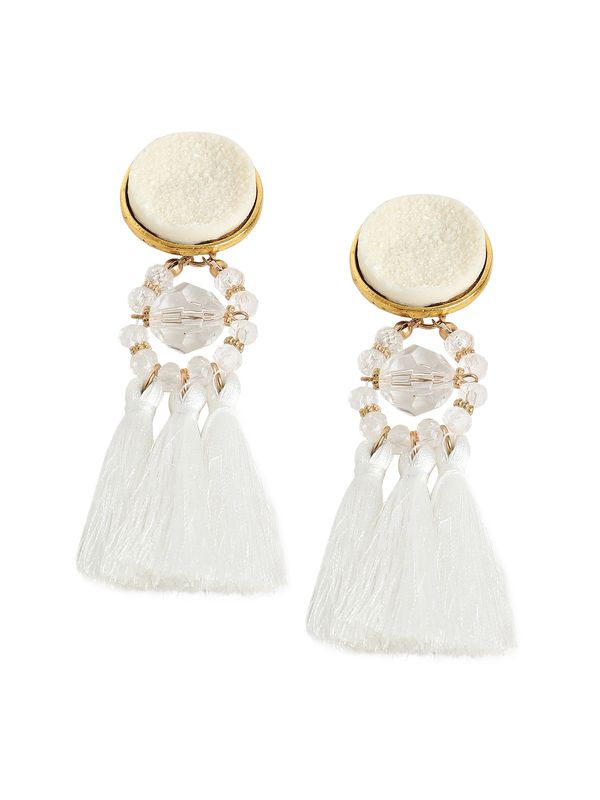 SOHI SOHI Naušnice ' Aayana '  zlatna / bijela