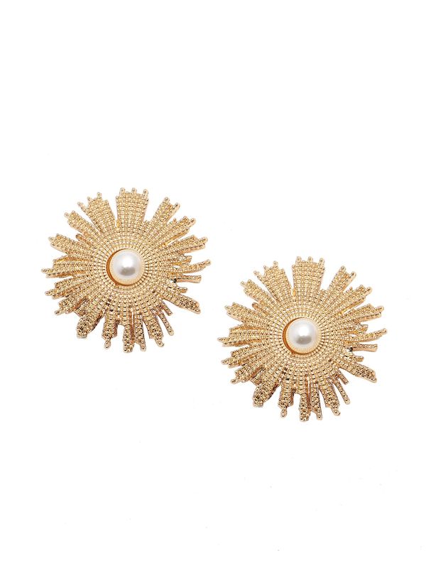 SOHI SOHI Naušnice ' Aaysha '  zlatna / biserno bijela