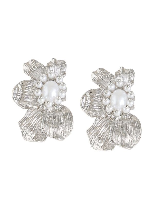 SOHI SOHI Naušnice ' Almina '  srebro / biserno bijela