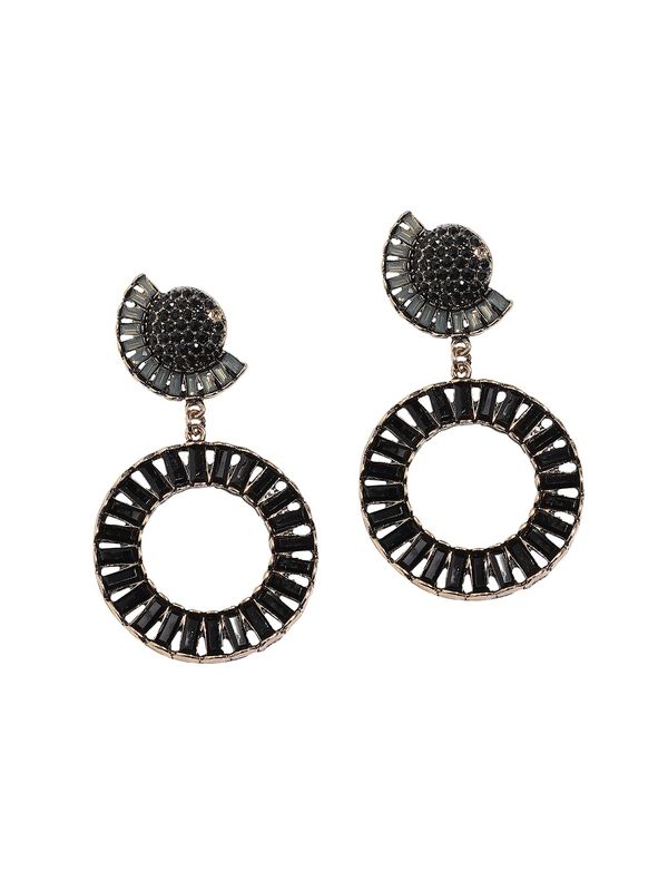 SOHI SOHI Naušnice 'Ambrosia'  crna / srebro