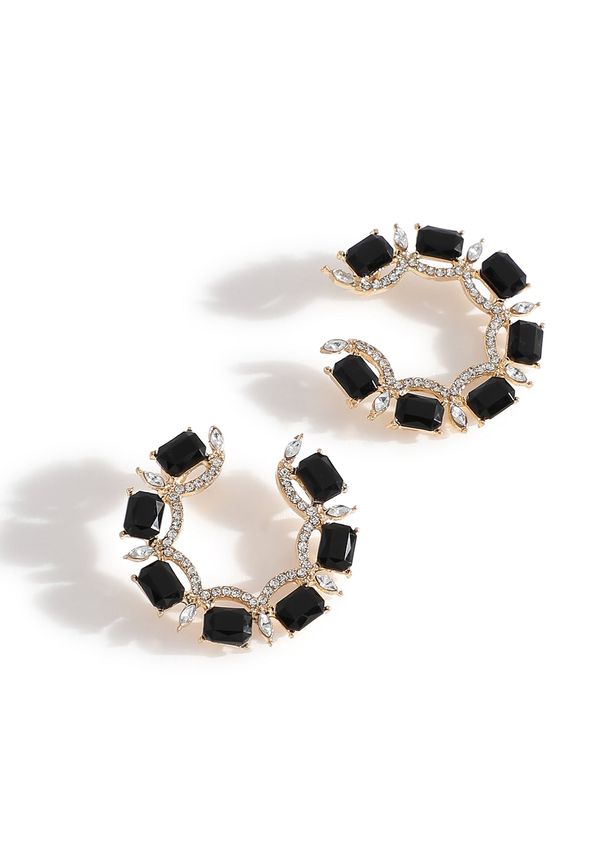 SOHI SOHI Naušnice 'Amy'  crna / srebro