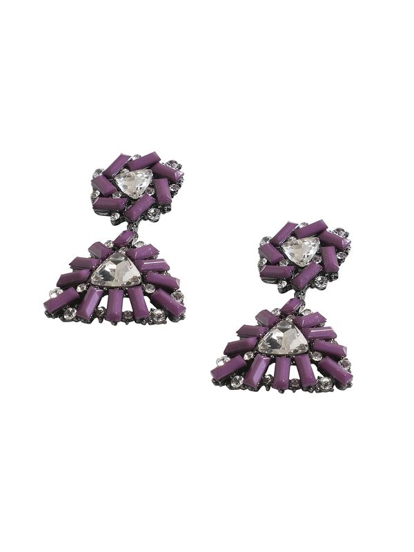 SOHI SOHI Naušnice 'Angelica'  lavanda / srebro