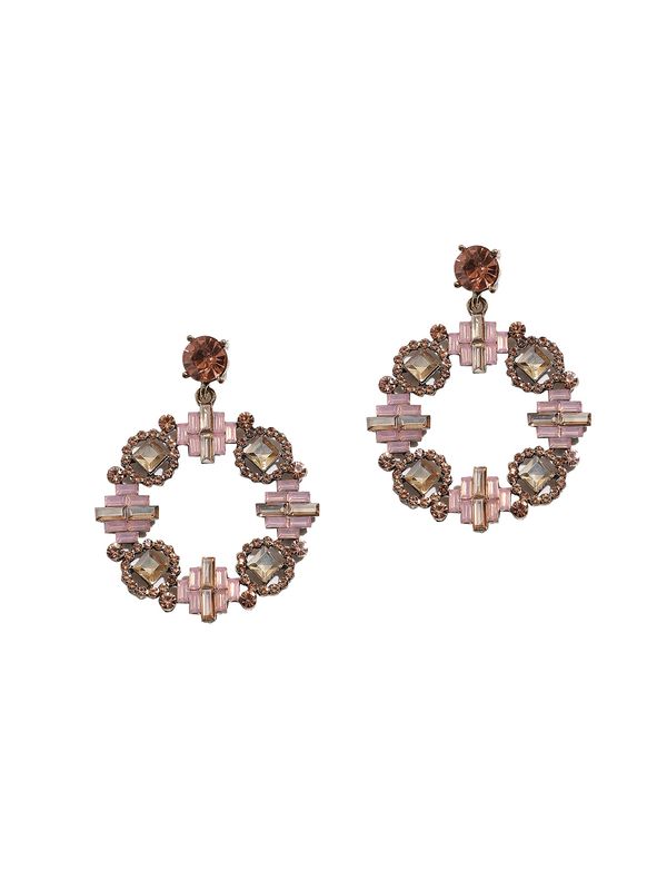 SOHI SOHI Naušnice ' Anuska '  zelena / roza