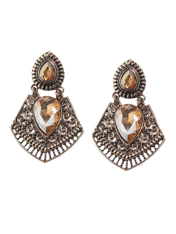 SOHI SOHI Naušnice ' Asceline '  smeđa / zlatna