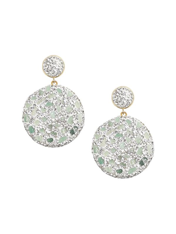 SOHI SOHI Naušnice 'Asmina'  zelena / srebro