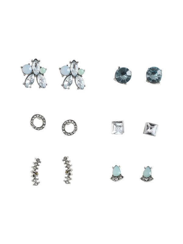 SOHI SOHI Naušnice ' Benedicta '  nebesko plava / srebro