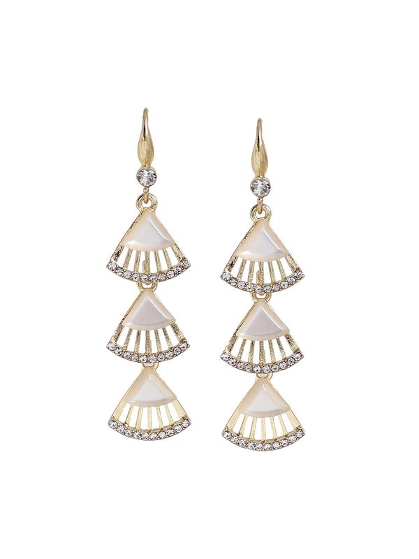 SOHI SOHI Naušnice ' Beta '  zlatna / bijela