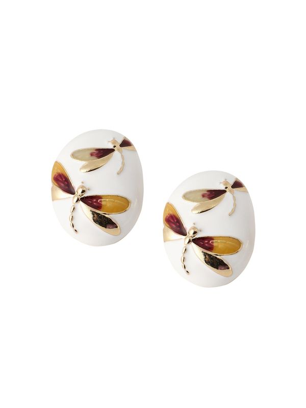 SOHI SOHI Naušnice ' Bitto '  zlatna / bijela