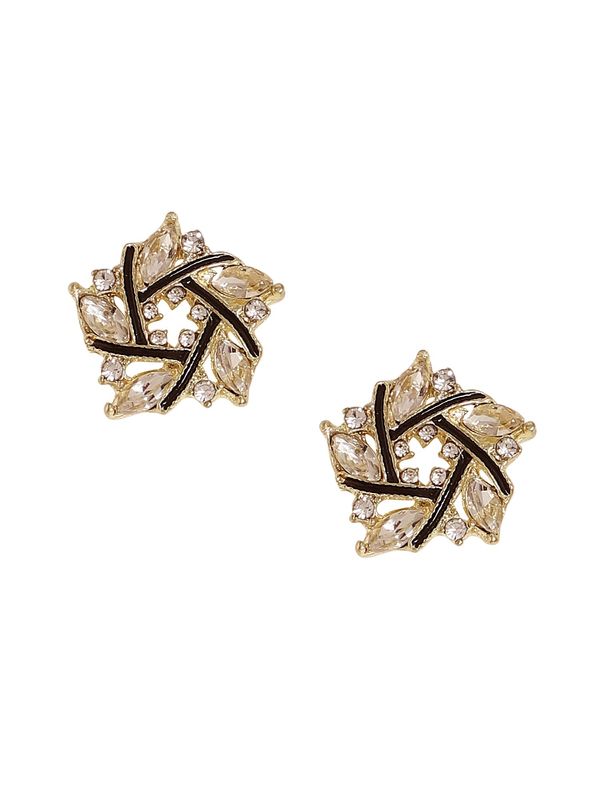 SOHI SOHI Naušnice ' Bobbie '  zlatna / crna