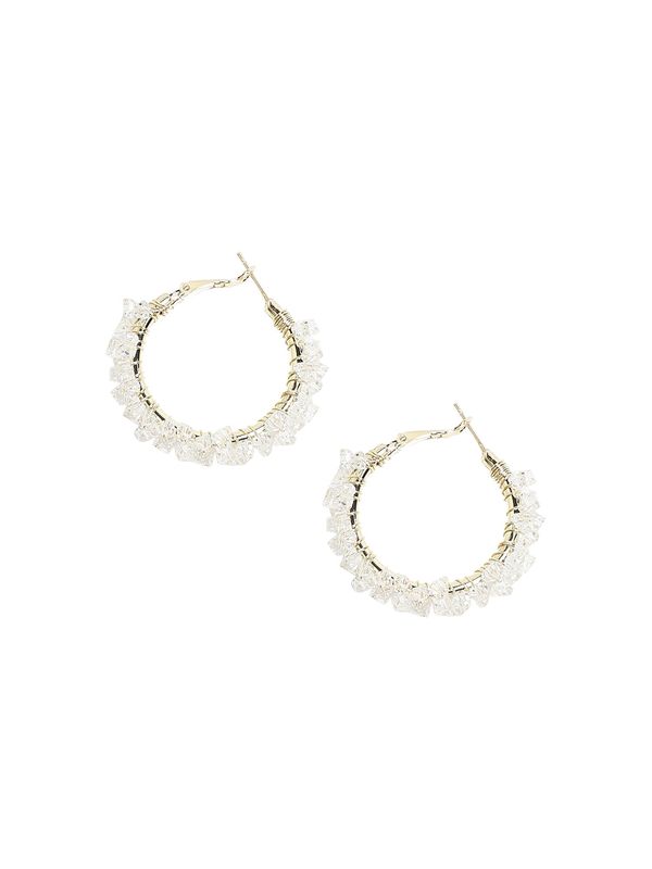 SOHI SOHI Naušnice ' Chinta '  zlatna / bijela