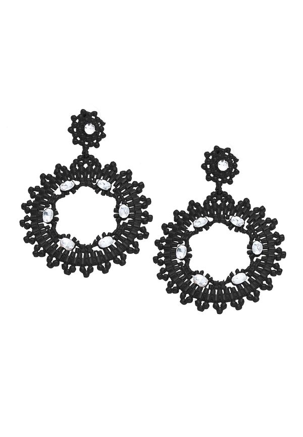 SOHI SOHI Naušnice ' Cristen '  crna / prozirna