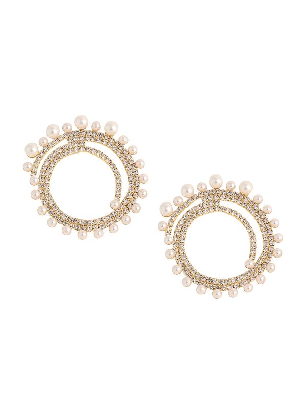 SOHI SOHI Naušnice 'Cyndi'  zlatna / srebro / biserno bijela