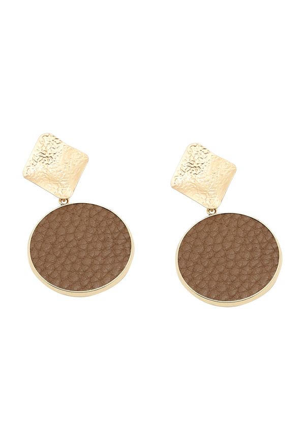 SOHI SOHI Naušnice ' Davida '  smeđa / zlatna