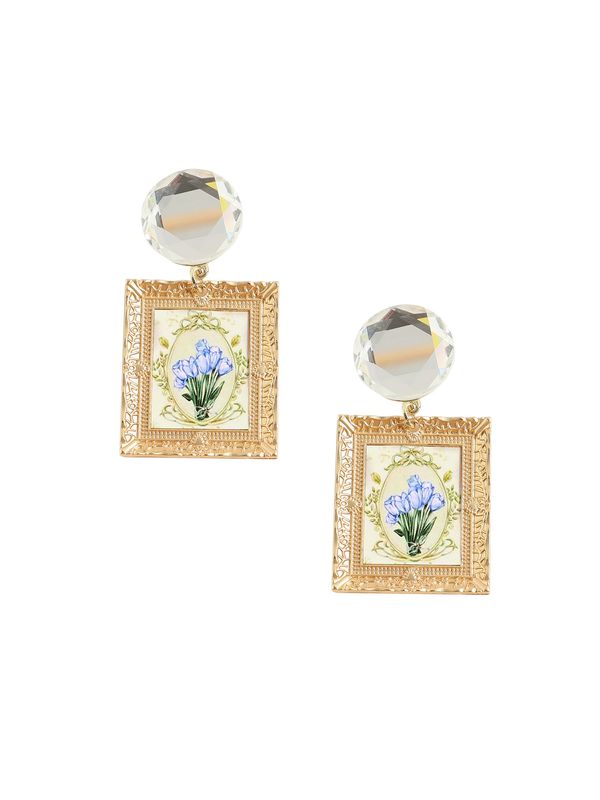 SOHI SOHI Naušnice ' Devan '  plava / zlatna